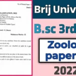 B.Sc 3rd Year Zoology First Paper 2022 PDF Download