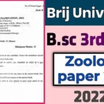 B.Sc 3rd Year Zoology Second Paper 2022