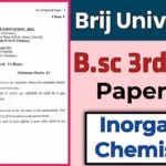 B.Sc 3rd Year Inorganic chemistry Paper 1st 2022 PDF