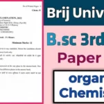 B.Sc 3rd Year organic chemistry Paper Second 2022 PDF Download