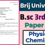 B.Sc 3rd Year Physical chemistry Paper Third 2022